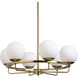 Eliora LED White / Brass Chandelier Ceiling Light